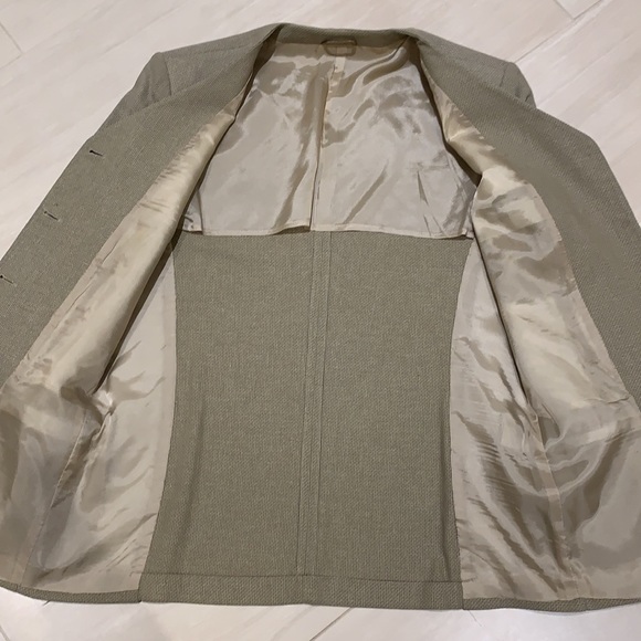 Vintage Italian Shawl Collar Tweed Blazer Size 10 - Picture 13 of 16